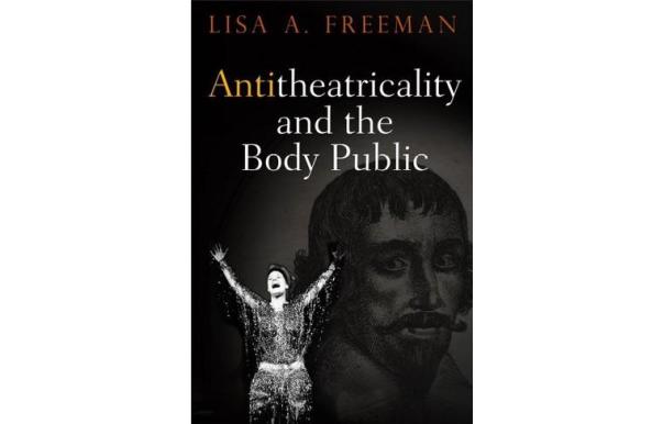An image of the cover of the book with a face and a person standing with arms up