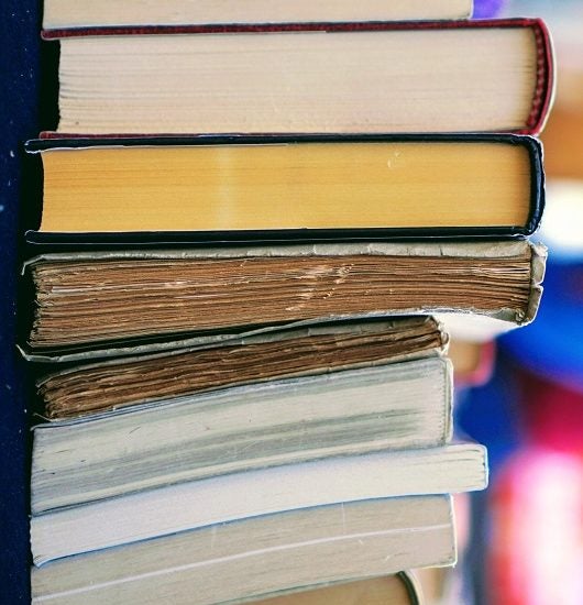 Books on a shelf